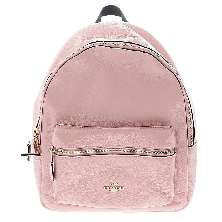 Coach Medium Charlie Backpack In Signature Leather (Pink) *New